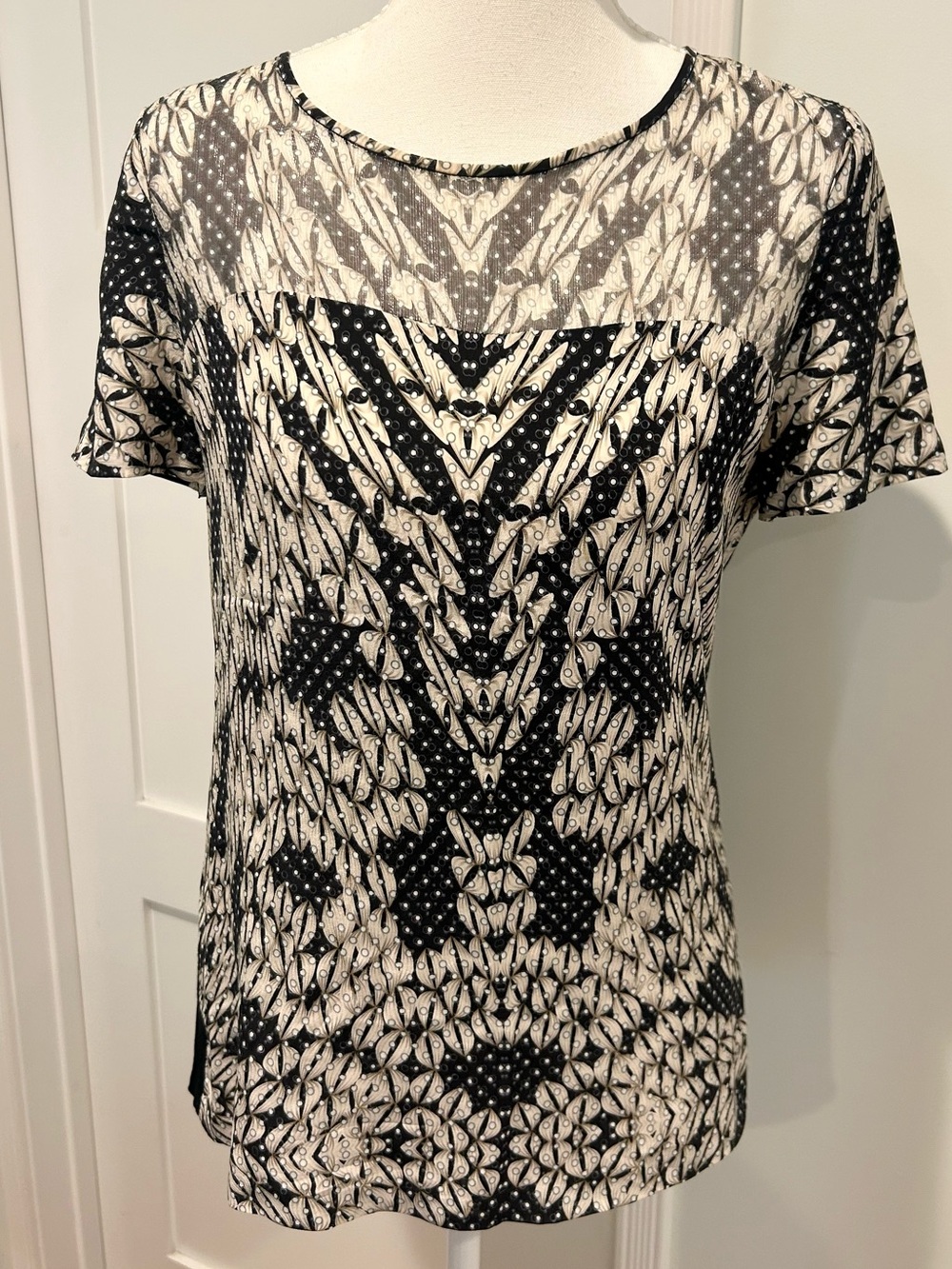 Diane Von Furstenberg Sheer Silk Tee